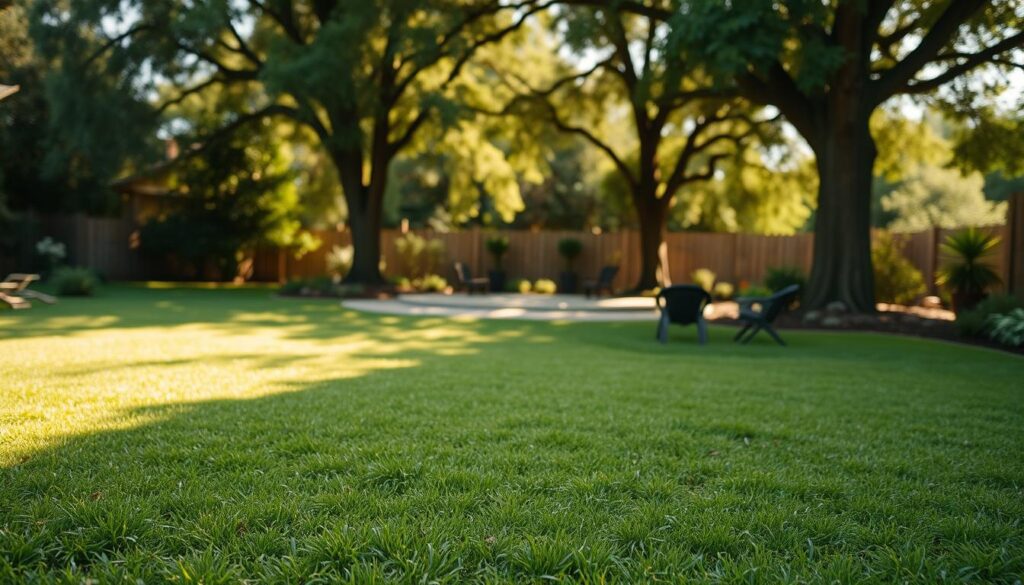 A serene backyard landscape featuring a well-planned patio location. In the foreground, a lush green lawn stretches out, dotted with soft, inviting grass. The middle ground showcases a carefully considered patio site, with a flat, level surface and ample space for outdoor furniture and decor. In the background, a row of mature trees provides dappled shade and a natural backdrop, creating a tranquil and inviting atmosphere. The lighting is soft and warm, casting a golden glow over the scene. The overall composition emphasizes the harmony between the natural elements and the planned patio area, highlighting the thoughtful consideration of the space's layout and design. A serene backyard landscape featuring a well-planned patio location. In the foreground, a lush green lawn stretches out, dotted with soft, inviting grass. The middle ground showcases a carefully considered patio site, with a flat, level surface and ample space for outdoor furniture and decor. In the background, a row of mature trees provides dappled shade and a natural backdrop, creating a tranquil and inviting atmosphere. The lighting is soft and warm, casting a golden glow over the scene. The overall composition emphasizes the harmony between the natural elements and the planned patio area, highlighting the thoughtful consideration of the space's layout and design.