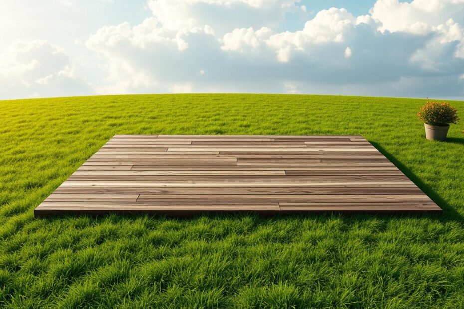 jak zrobić taras na trawie