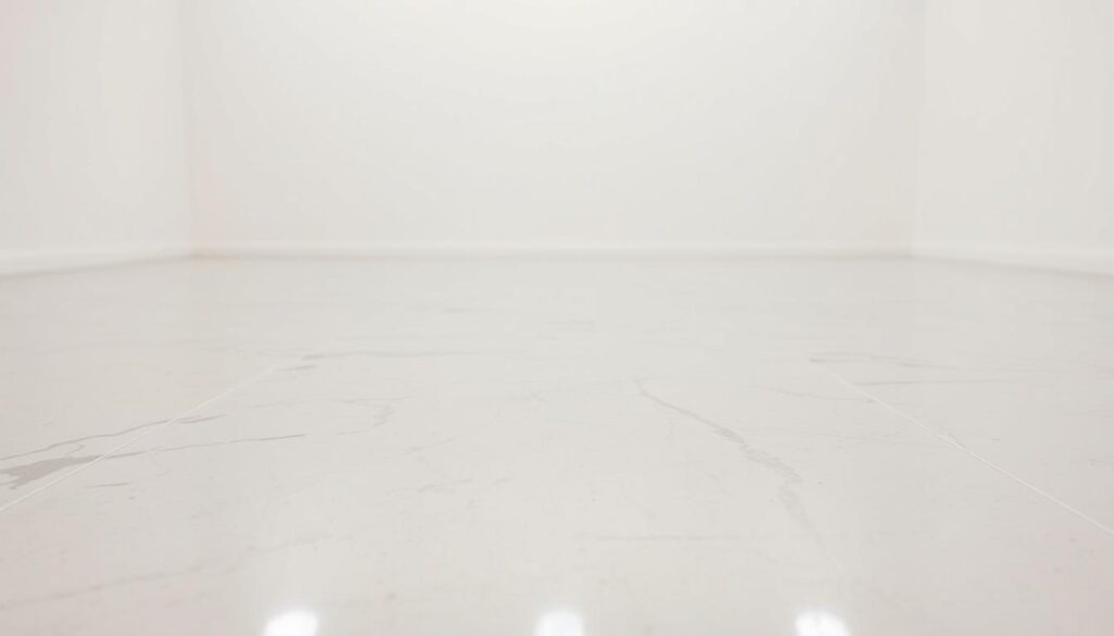 A high-quality epoxy primer, glistening in a well-lit, spacious studio setting. The primer is presented in the foreground, its glossy surface reflecting the soft, even lighting. The middle ground shows the primer's smooth, even application, with subtle textures hinting at its protective and binding properties. The background is clean and uncluttered, allowing the primer to take center stage and showcase its essential role in preparing surfaces for subsequent coatings. The overall mood is one of professionalism, precision, and the importance of proper surface preparation for successful tile installation.