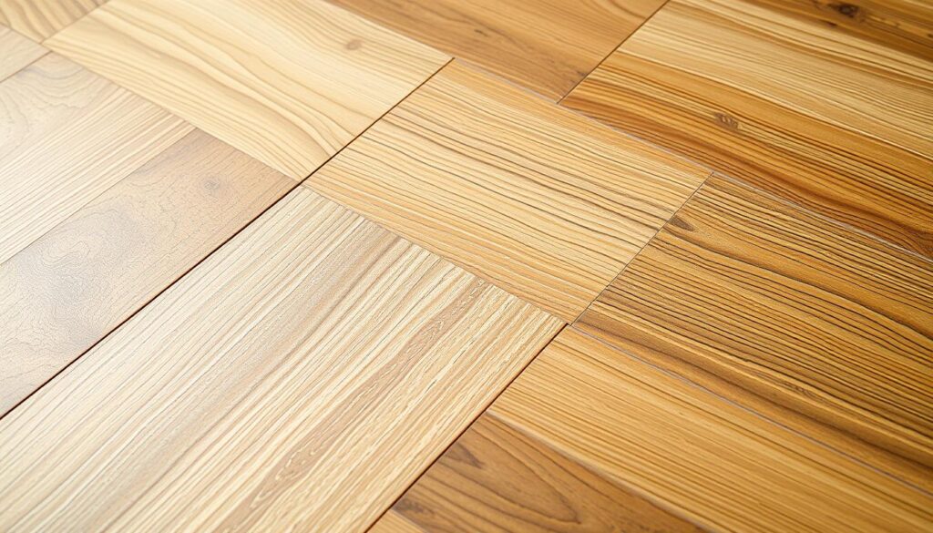 A well-lit, high-resolution close-up shot of a selection of wood-like ceramic tiles, showcasing their intricate grain patterns, natural textures, and rich, warm tones. The tiles are arranged in a visually appealing layout, highlighting their seamless integration and the convincing replication of authentic wood. The image conveys a sense of durability, sophistication, and the natural beauty of this flooring solution, aligning with the article's focus on the advantages of wood-look ceramic tiles. A well-lit, high-resolution close-up shot of a selection of wood-like ceramic tiles, showcasing their intricate grain patterns, natural textures, and rich, warm tones. The tiles are arranged in a visually appealing layout, highlighting their seamless integration and the convincing replication of authentic wood. The image conveys a sense of durability, sophistication, and the natural beauty of this flooring solution, aligning with the article's focus on the advantages of wood-look ceramic tiles.