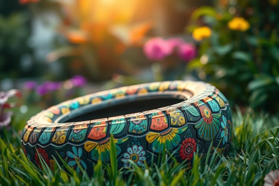 Czym pomalować oponę do ogrodu