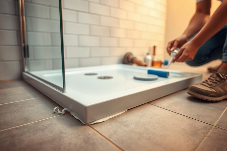 Czym przykleić brodzik do płytek