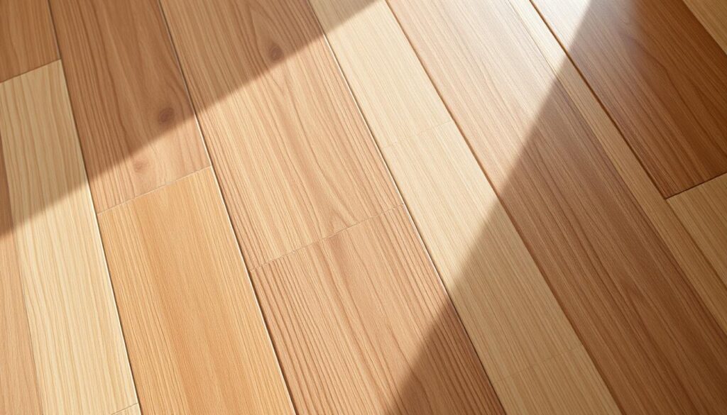 High-quality ceramic tiles with a realistic wood-like appearance, showcased in a well-lit, close-up composition. The tiles display a natural, grain-like texture and a range of warm, earthy tones, mimicking the aesthetics of genuine hardwood. The lighting casts soft, subtle shadows, highlighting the dimensional quality of the material. The tiles are arranged in a visually pleasing, harmonious pattern, conveying a sense of elegance and sophistication. The overall atmosphere evokes a cozy, inviting atmosphere, reflecting the natural and durable character of these wood-look ceramic tiles. High-quality ceramic tiles with a realistic wood-like appearance, showcased in a well-lit, close-up composition. The tiles display a natural, grain-like texture and a range of warm, earthy tones, mimicking the aesthetics of genuine hardwood. The lighting casts soft, subtle shadows, highlighting the dimensional quality of the material. The tiles are arranged in a visually pleasing, harmonious pattern, conveying a sense of elegance and sophistication. The overall atmosphere evokes a cozy, inviting atmosphere, reflecting the natural and durable character of these wood-look ceramic tiles.