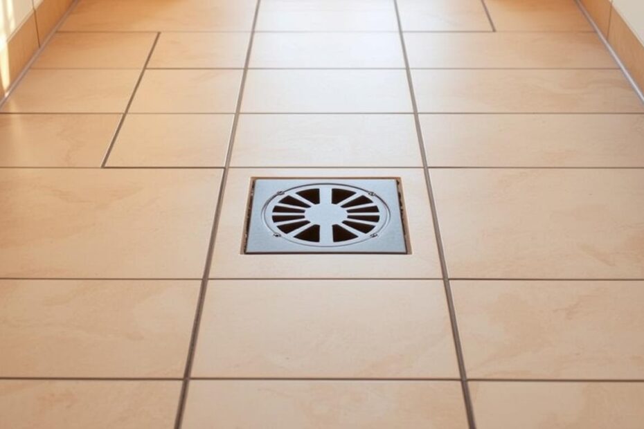 Jak układać płytki ze spadkiem do kratki