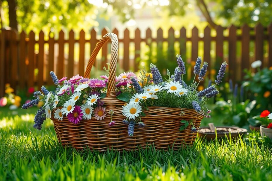 Jak wykorzystać kosz wiklinowy w ogrodzie