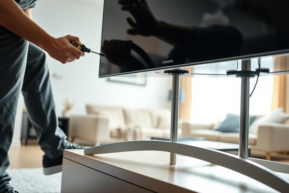 Jak zamontować nóżki do telewizora Samsung