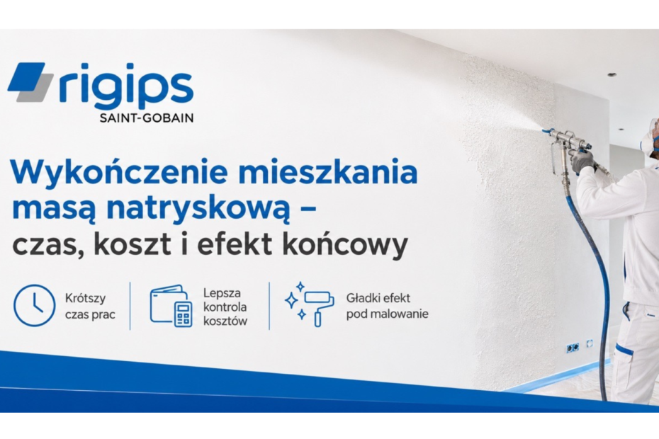 Wykończenie mieszkania masą natryskową - czas, koszt i efekt
